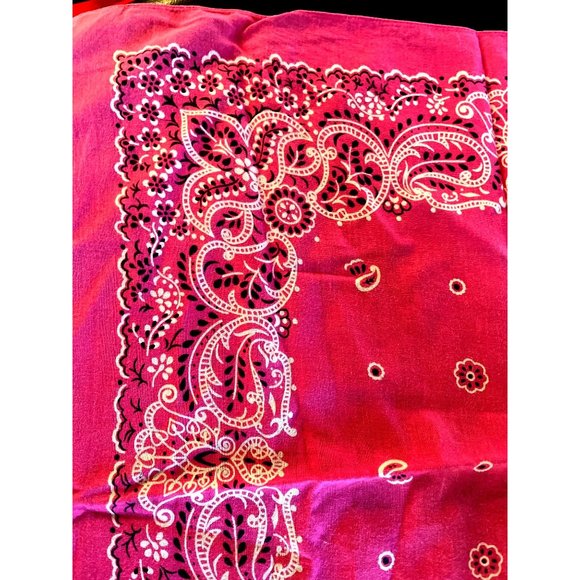 Vtg Pink Bandana Fast Color RN13960 Made in USA - Picture 4 of 5